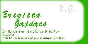 brigitta gajdacs business card